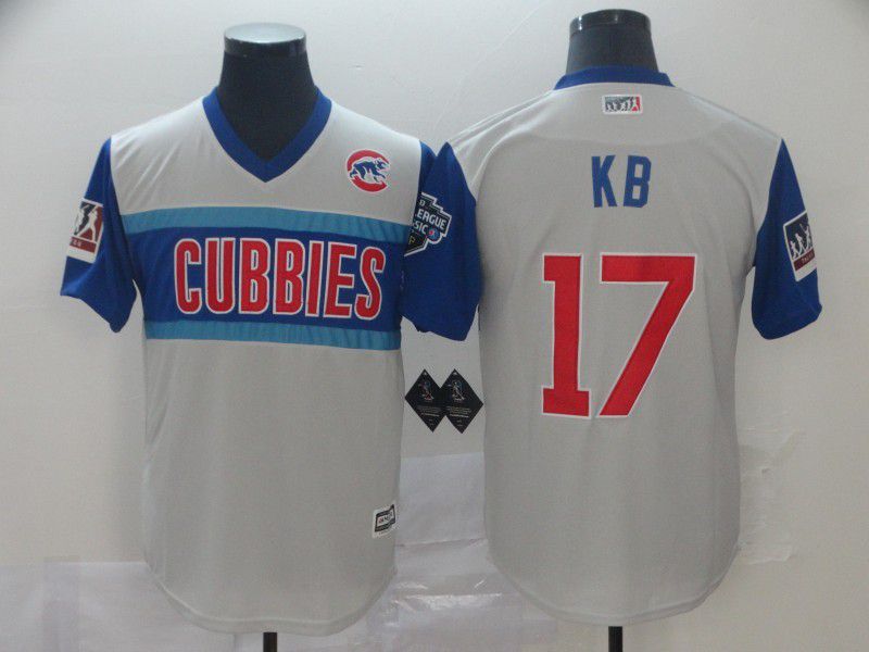 Men Chicago Cubs #17 Kb White Nickname Game 2021 MLB Jerseys->chicago cubs->MLB Jersey